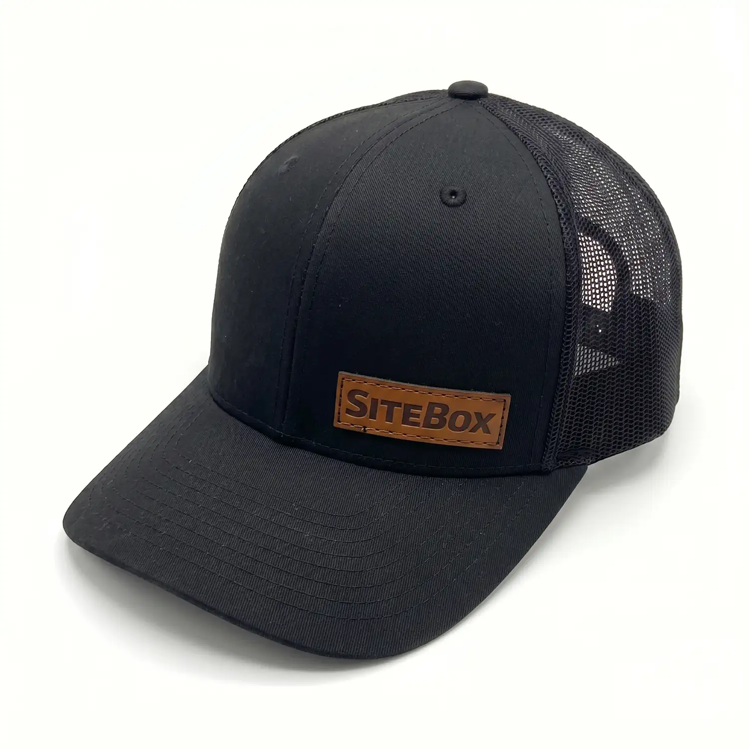 Leather Black Mesh Hat | SB