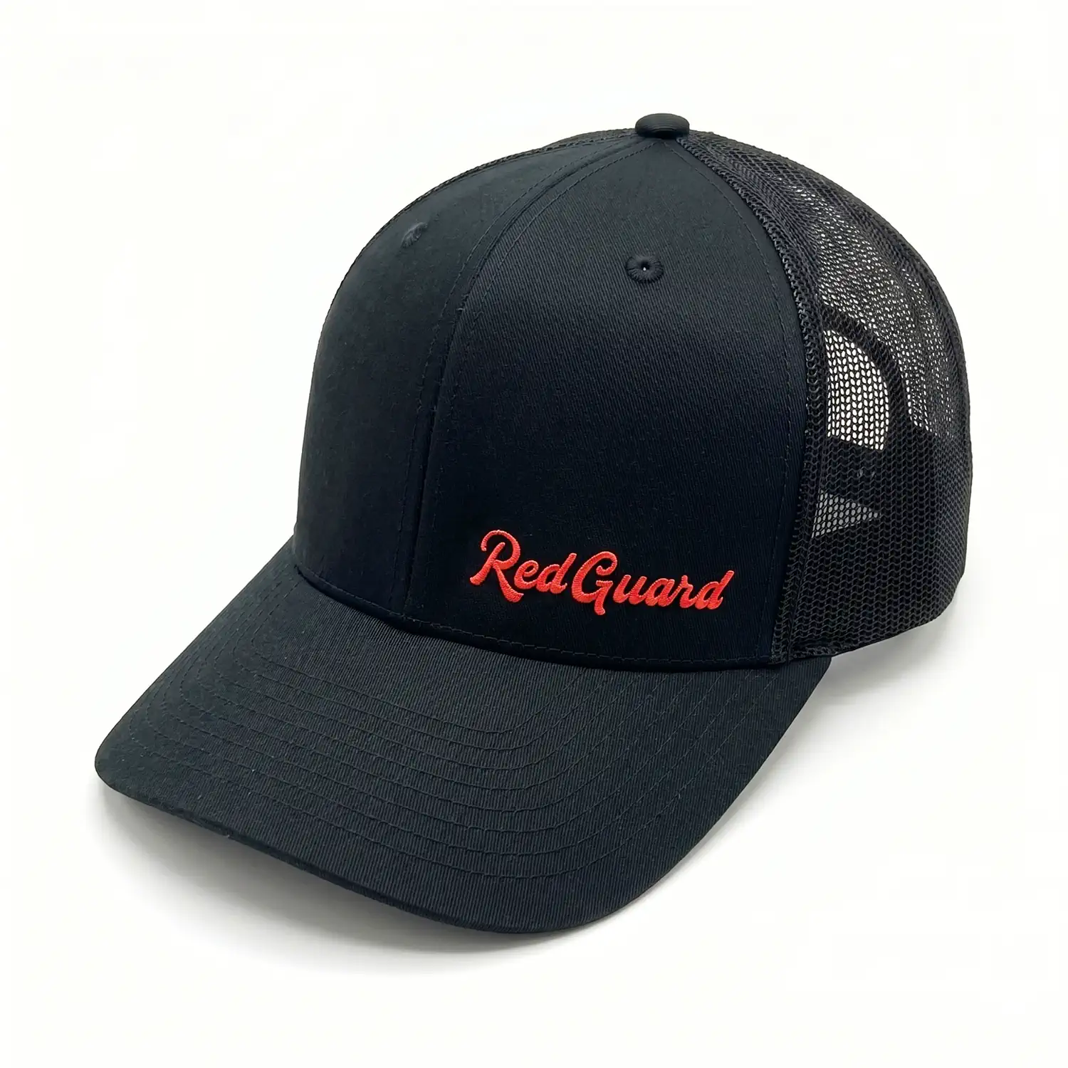 Black Script Mesh Hat | RG