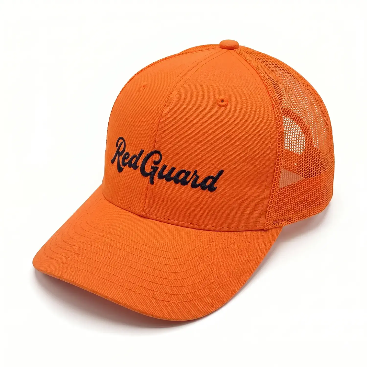 Blaze Orange Script Mesh Hat | RG